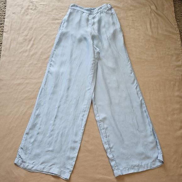 Athleta Size 2x Small Calm Cool Lounge Wide Leg Pant Quarry Blue Pockets - Picture 1 of 7